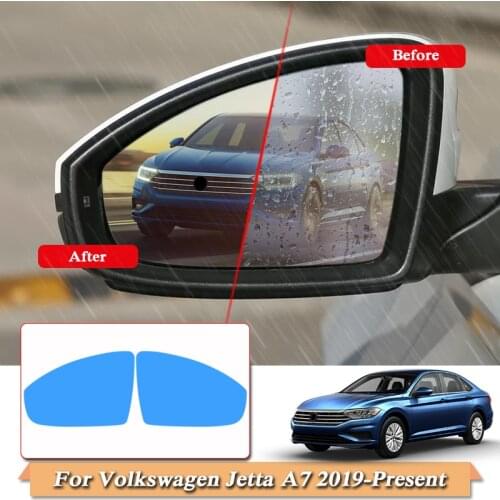 2PCS Anti Fog Car Window Clear Film Car Rearview Mirror Protective Film For Volkswagen Jetta A7 2019-2020 Waterproof Car Sticker