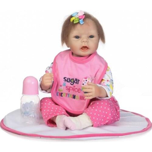 22" real alive reborn babies dolls soft silicone reborn dolls for child kids birthday gift DIY doll toys NPK bonecas reborn