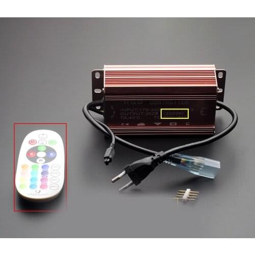 3pcs 5050 colorful RGB remote controller Led Lamp 100 meters 220v high power supply color 4 Line Lamp