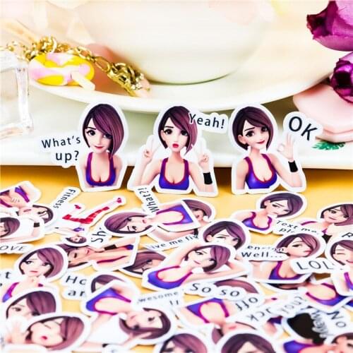 40pcs Creative Cute Self-made Rose English girls Scrapbooking Stickers /Decorative Sticker /DIY Craft Photo Albums/Children