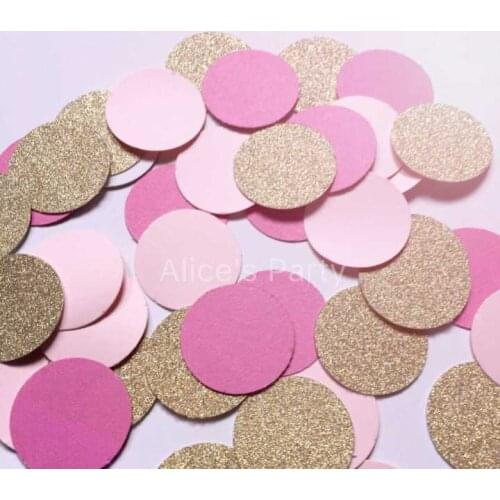 Handmade 400 pcs Gold Rose Pink Wedding Confetti Baby shower Confetti Table Scatter Setting Photo Shoot Prop Graduation Confetti