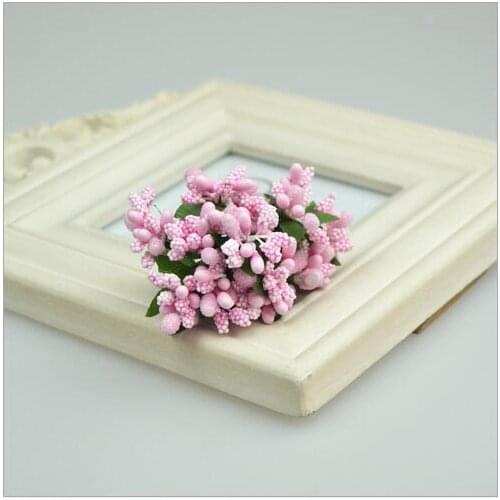 5bunchs Mini Artificial Pip Berry Picks Fruit Flower Stamens For DIY Wedding Christmas Garland Box Scrapbooking Decoration