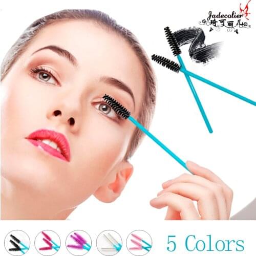 50 pcs Disposable blue handle Eyebrow brush Mascara Wand EyeLash extension / Cosmetic Brushes makeup tools