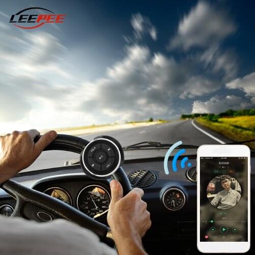 LEEPEE Bluetooth Car Steering Wheel Controller Wireless Remote Control Radio Video DVD Switch Button Motorcycle Auto Accessories
