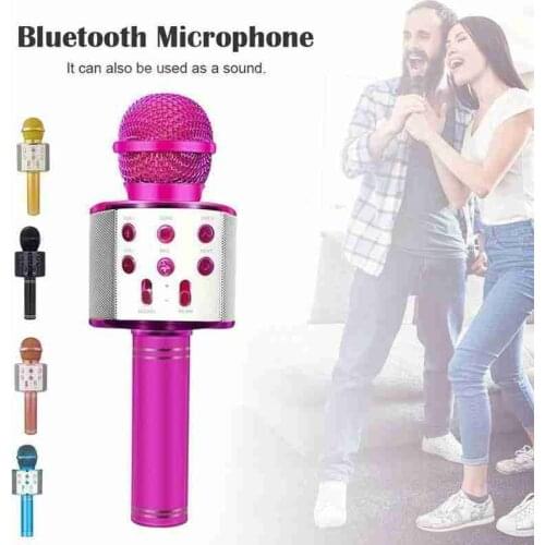 Wireless Karaoke Bluetooth Microphone Handheld Speaker Home KTV Player Stable Transmission Microphone For Kids