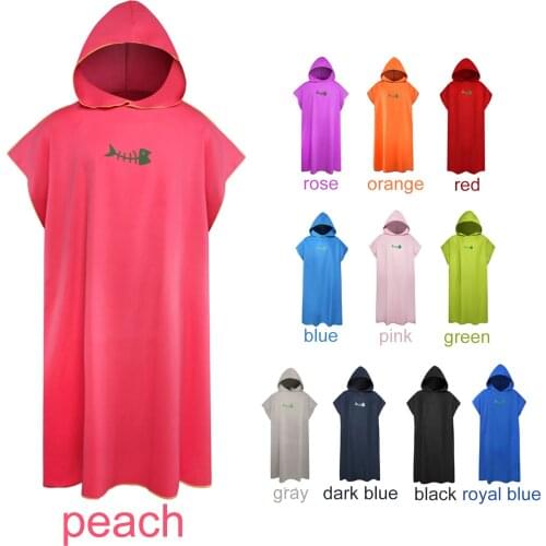 Surf Poncho Changing Towel Quick-Dry Robe with Hood Microfiber Beach Blanket Bath Towel Swim Towel Wetsuit Beach Poncho