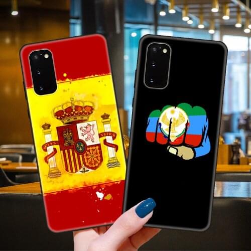 Phone Case For SamSung Galaxy S20 S10 S9 S8 S7 S6 Plus E Lite Ultra Edge Black Cover Shell Trend Etui Coat Of Arms Dagestan