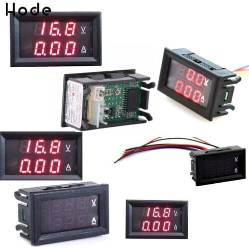 Digital Voltmeter Ammeter DC 100V 5/10/20/50A Panel Amp Volt Voltage Current Meter Tester Detector Dual LED Display Auto Car