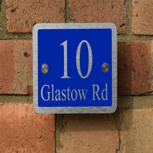 DIY House Number House Aluminium Composite Sign Plaques Door Number Sign Personalised Plate 14x14cm