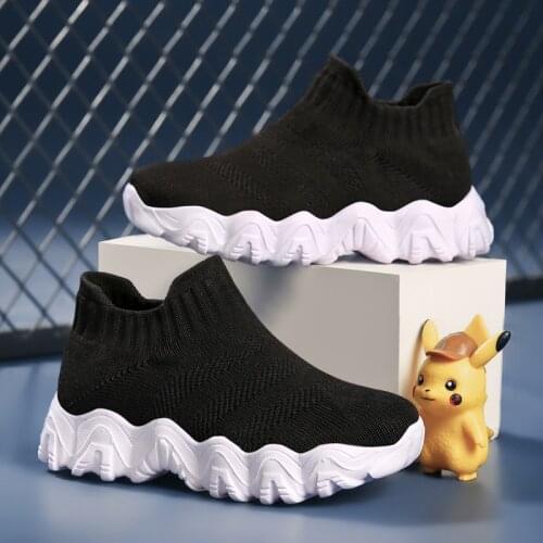 Breathable Casual Children‘s Sports Shoes Lightweight Soft Sneakers Kids Anti-Slippery Wear-Resistant Children Boot Size 26-38