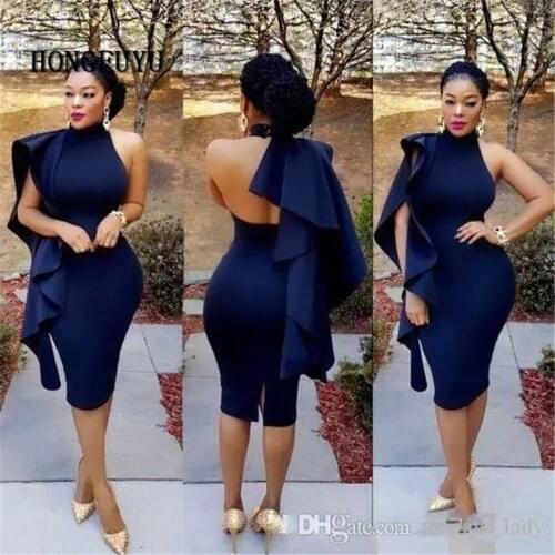 Hongfuyu Sexy Knee Length Homecoming Dress 2021 Short Prom Party Gown Girl Mini Graduation Dress robes de cocktail