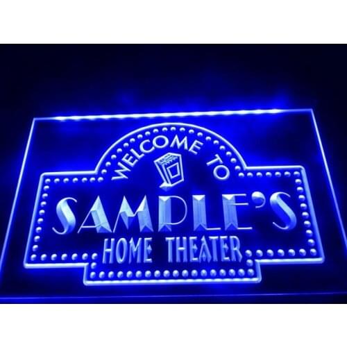Tm009 Name Personalized Custom Home Theater Bar Led Neon Light Signs