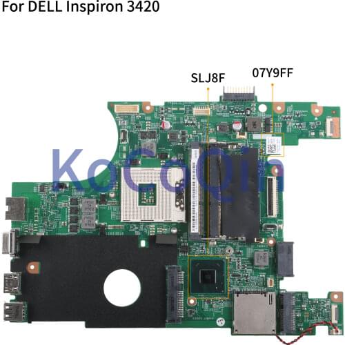 KoCoQin Laptop motherboard For DELL Inspiron 14 2420 3420 HM76 Mainboard CN-07Y9FF 07Y9FF SLJ8F