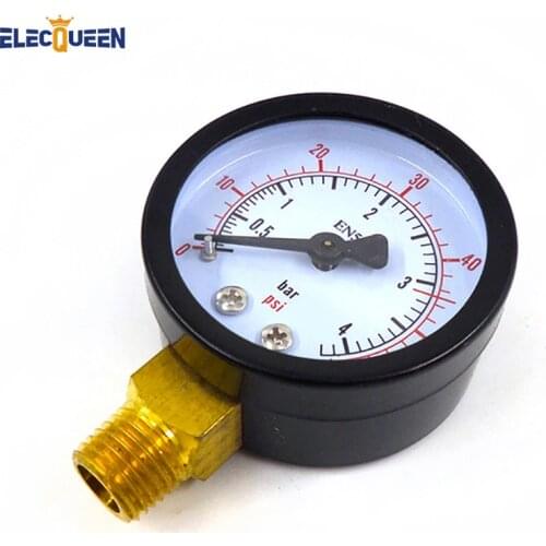 Low Pressure Regulator Gauge, 0 ~ 4 Bar, 0 ~ 60 PSI, Right Hand Thread - 1/4"NPT, Co2 Regulator Replacement, Parts