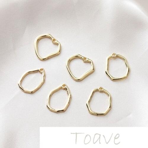 Alloy Material Irregular Oval Peach Heart Water Drop Hollow Frame Pendant Material Accessories