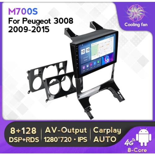 MEKEDE IPS SCREEN for Peugeot 3008 2009-2015 Car Radio Android 10 4++128G Octa-core Multimedia Video Player BT Navigation GPS
