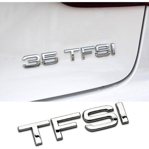 TFSI Letter Emblem Rear Boot Trunk Metal Logo Sticker For Audi A1 A3 A4 A4L A5 A6L A7 A8L C5 C6 C7 C8 TTS Car Tuning Accessories