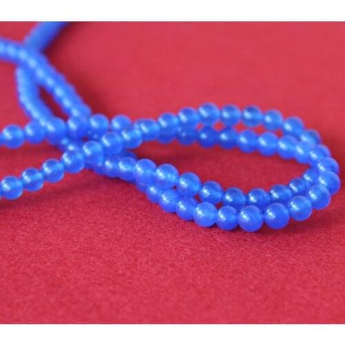 Min Order1)6mm Fashion New blue Amazon chalcedony beads Round shape stones Beads 15" Jewelry making design wholesale