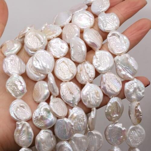 Charm Irregular Coin Button Baroque Pearls Natural White Freshwater Pearl Loose Beads for Jewelry Making DIY Necklace Bracelet