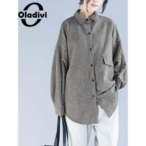 Блузки в клетку Oladivi China At AliExpress