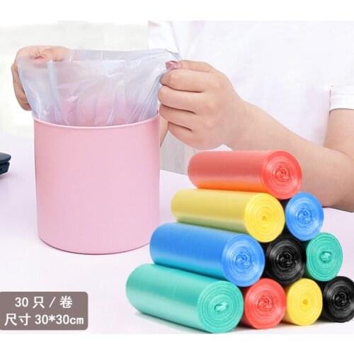 Wholesale 30pcs/roll Thicken Desktop Small Garbage Bags Household Car Mini Disposable Plastic Rubbish Bags Trash Bag