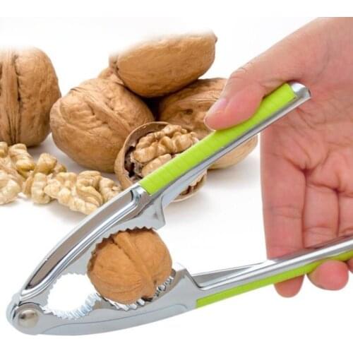 Portable Nut Cracker Kitchen Gadgets Tool Sheller Walnut Opener Plier Metal Opener Nutcracker Kitchen Accessories