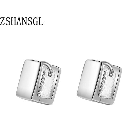 New Arrivals 2019 Fashion Simple silver color Stud Earrings Flower Design Earring For Women Men Ear Jewelry Girl Earring