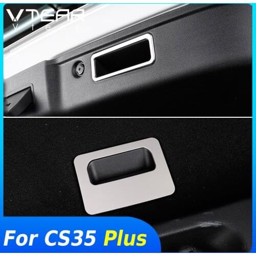 Vtear For Changan CS35 Plus car rear trunk handle cover trim interior decoration door molding accessories styling parts 2020