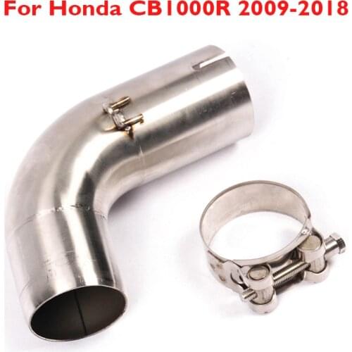 Motorcycle Exhaust System Slip on Muffler Escape Silencer Middle Mid Link Tube Pipe for Honda CB1000R 2009-2018