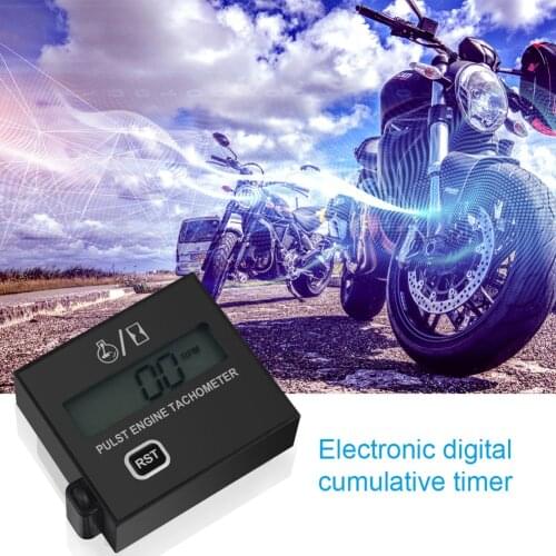 Motorcycle Chainsaw High Tachometer Gasoline Engine lawn Digital Display Inductive Pulse Speed Tachometer Waterproof In Stock