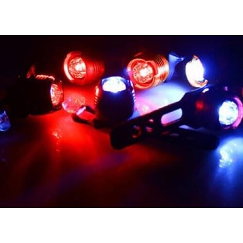 Ruby bicycle taillight aluminum alloy bicycle monocular helmet light warning lamp seat tube light four-color bright light