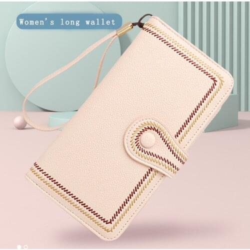 Lady with bag Long wallet Zippered cell phone bag Long wallet Lady Wallet Lovely Wallet Wristband Handbags Zero wallet