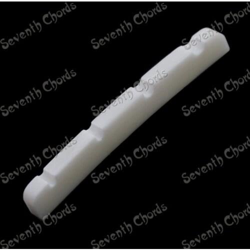 10 Pcs Curved Bone Electric Bass Guitar Nut with 4 String Slotted /42 x 3.2 x 4.8-4.6mm