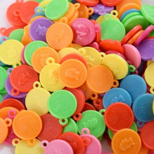 30Pcs Random Mixed Acrylic Plane Round Cartoon Head Portrait Pendants For Charms Bracelet Necklace Jewelry Making Accessories