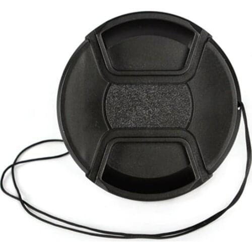 49 52 55 58 62 67 72 77 82 86mm center pinch Snap-on cap cover Logo for canon nikon Lens