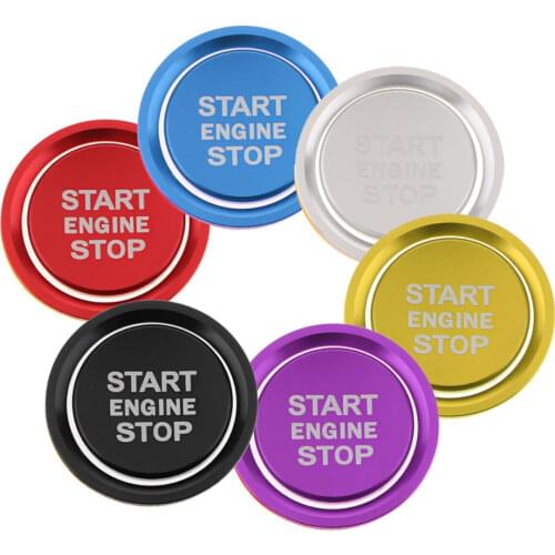 Car Engine Push Start Stop Button Cover Cap Trim Ignition Starter Switch Button knob Sticker for Audi A4 A5 B9 2017 2018