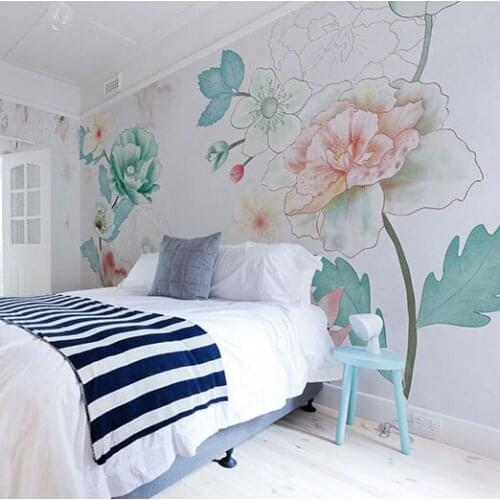 Bacal Original Design Large Painted Flower Murals Wallpaper for Walls Bedroom Sofa Background 3d Wall Photo Murals