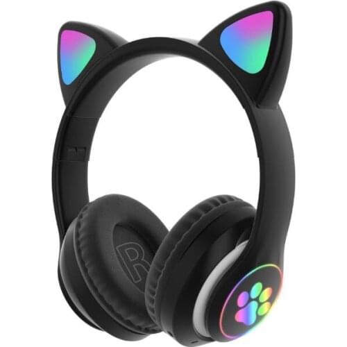 Geneation 3 Bluetooth Headphones glowing cute LED Cat Ear Paw Headset Wireless earbuds vs f9 b10 for smart phone universal