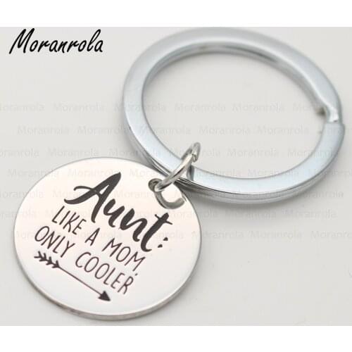 New arried "Aunt like a mom only cooler" Jewelry Gift for Aunts necklace keychain Gifts for Aunts, Aunt Birthday 20pcs/Lot