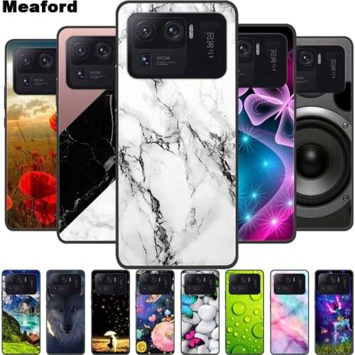 For Xiaomi Mi 11 Ultra Case Marble Soft Silicone Back Case for Xiaomi Mi 11 Ultra Phone Cover Mi 11Ultra 6.81" Coque Funda Bag