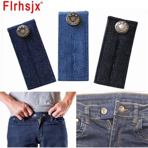 3 Colors Denim Waist Extender Button Pants Waist Extender for Jeans Skirts Trousers Adjustable Metal Buttons Garment Accessories