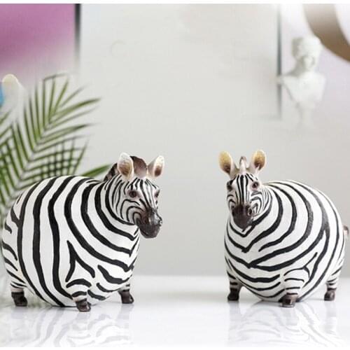 ZEBRA STATUE ANIMAL FIGURINE CREATIVITY STYLE NORDIC HOME ACCESSORIES HOME DECOR HOME HOUSE FIGURINES OFFICE DECORATION GIFT