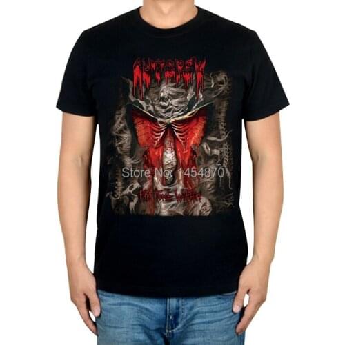 14 designs Horrible Demon Autopsy Brand t shirt Cotton Punk fitness Hardrock black thrash Metal shirts devil zombie Punk style