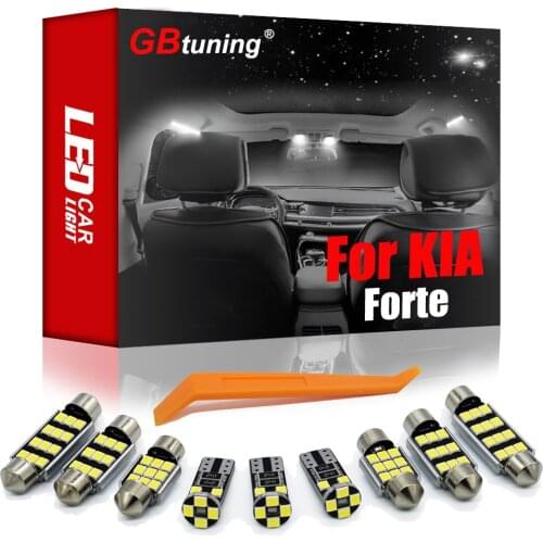 GBtuning Error Free LED For KIA FORTE 2009 2010 2011 2012 2013 2014 To 2019 2020 Car Dome Interior Lamp Accessories Light Kit