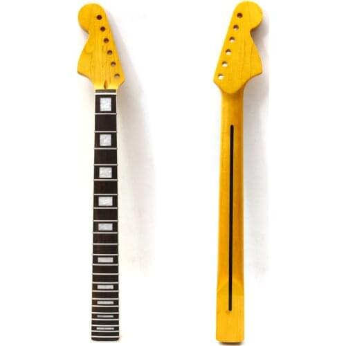 S42 Fit Diy 22 Fret 25.5in 648mm Electric Guitar Neck Maple+Rosewood Fingerboard Hand-made Unfinished