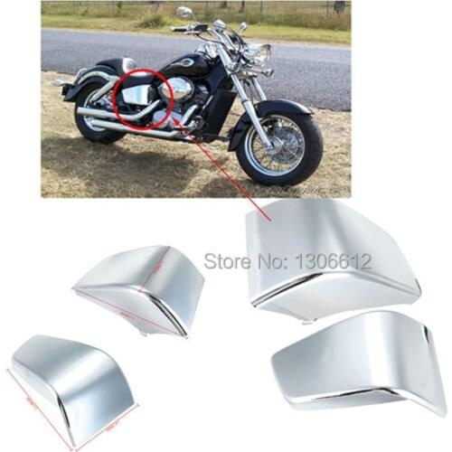 Chrome Plastic Battery Side Fairing Cover Fit For Honda Shadow ACE VT 400 750 1997-2003