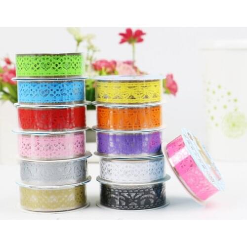 Lace Sticky Paper SELF Adhesive Washi Tape Sticker Scrapbooking Decorative DIY Sticker for Album Gifts for Kids