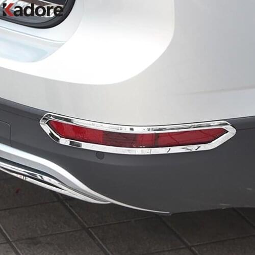 Rear Fog Light Lamp Cover Trim For Volkswagen For VW Teramont Atlas 2017 2018 2019 2020 ABS Chrome Tail FogLight Frame Trims
