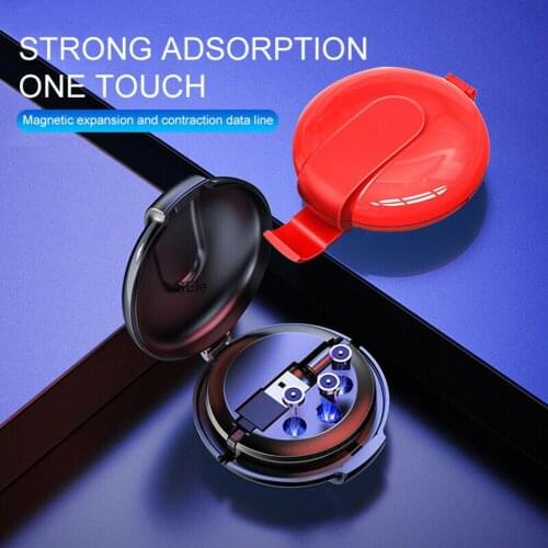 Magnetic Three-in-one Data Cable Mobile Phone Charger Tip Magnetic Strong 3-in-1 Retractable Magnetic Data Cable