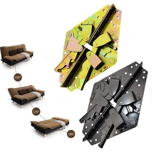 1set=2pcs Metal Folding Bed hinge 3-Position Angle Regulation lazy Sofa self-lock Support Frame Furniture hardware accessories